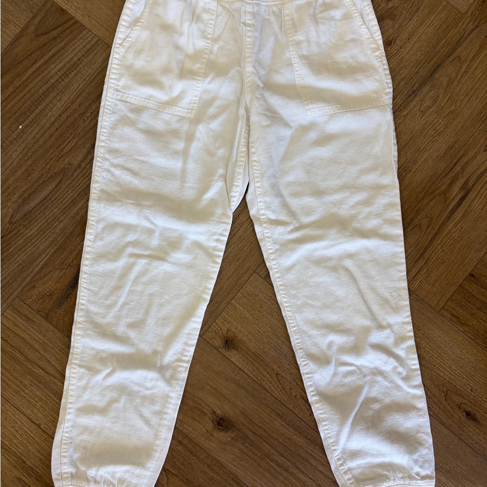 Feherty Arlie Day cotton and Linen white Jogger Pants